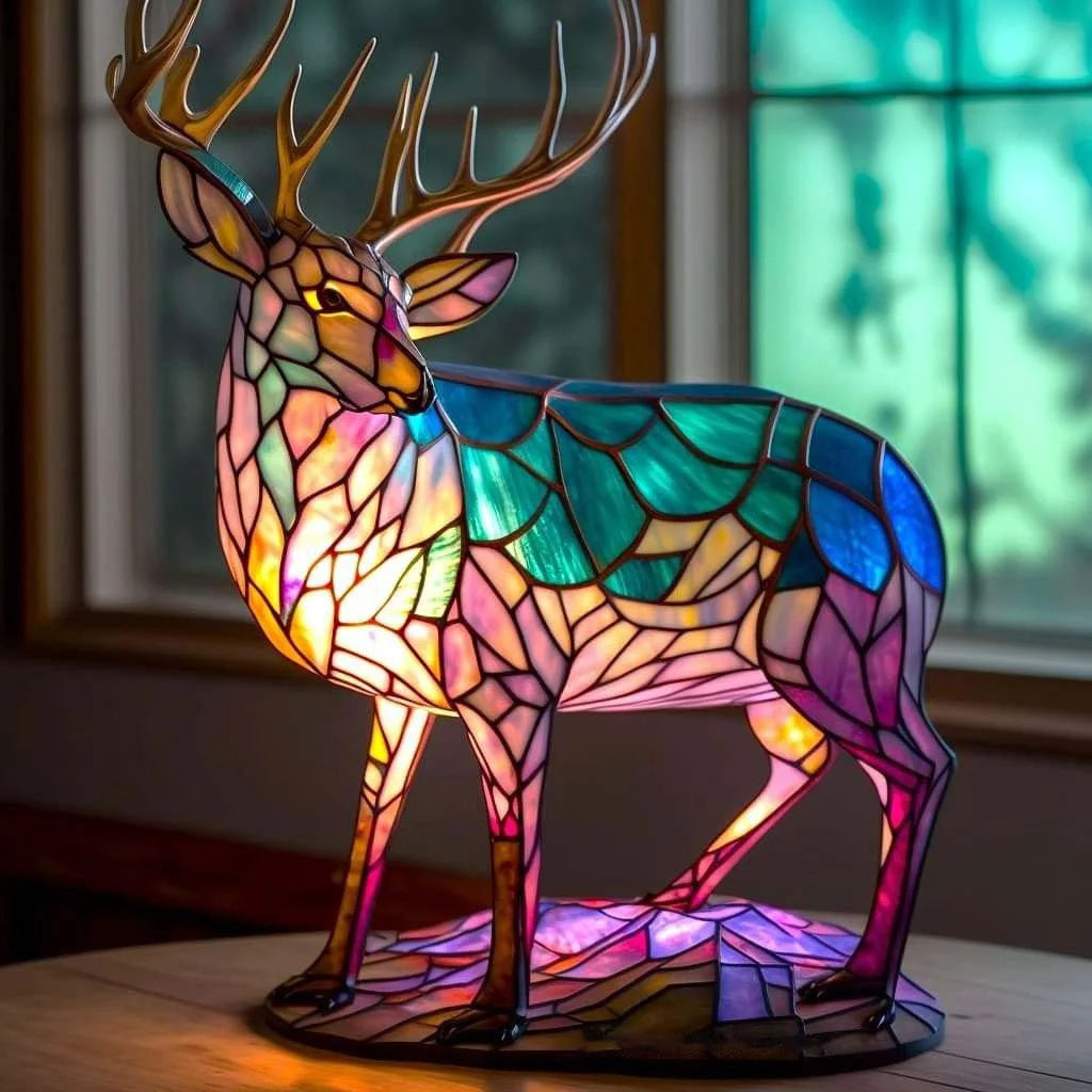 Lampa Stołowa LED z Motywem Zwierząt i Kalejdoskopowym Efektem Światła 2