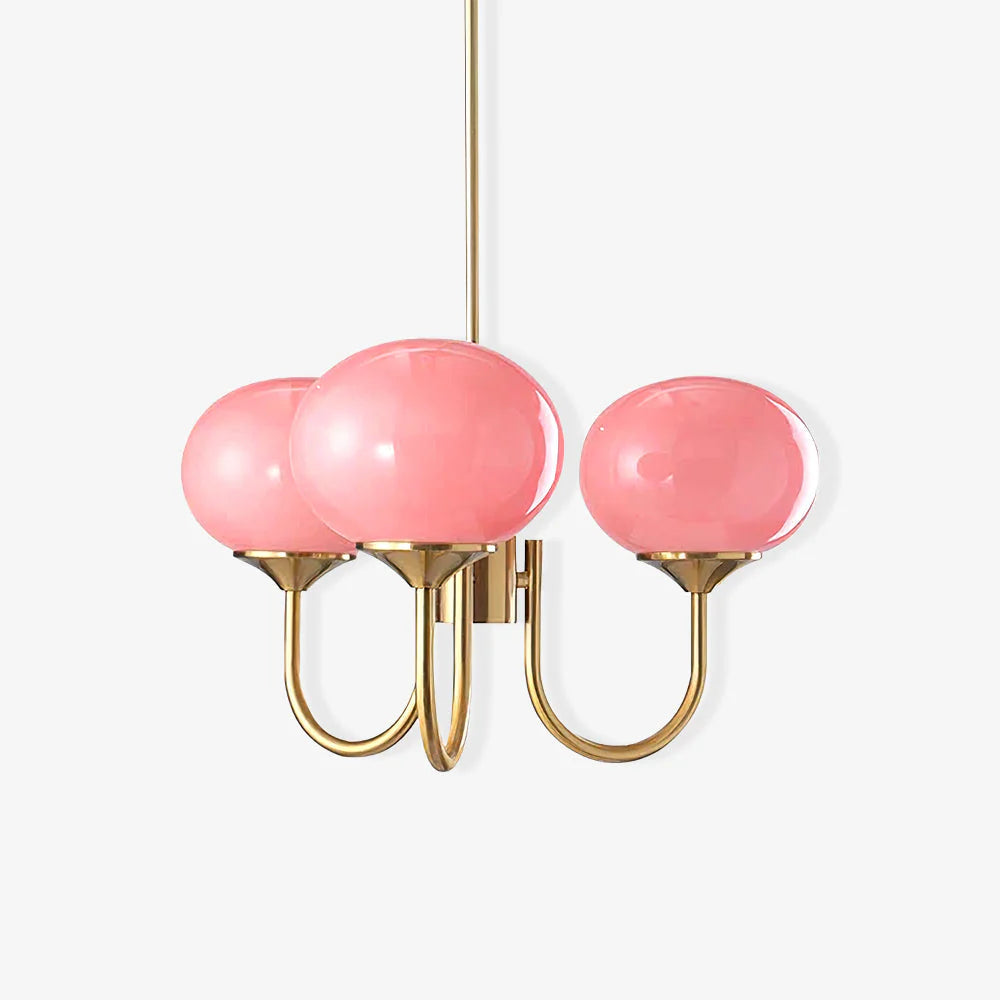 Lampa Wisząca Glamour z Szklanymi Kloszami i Metalową Konstrukcją 1