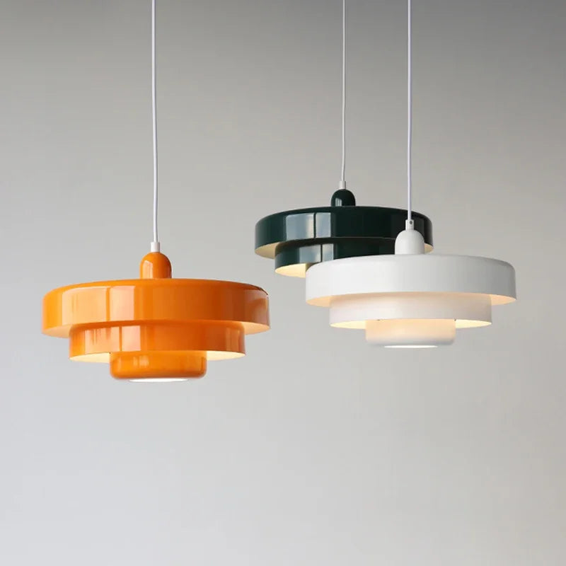 Lampa Wisząca Nowoczesna z Okrągłym Kaskadowym Kloszem i Regulacją Wysokości 2