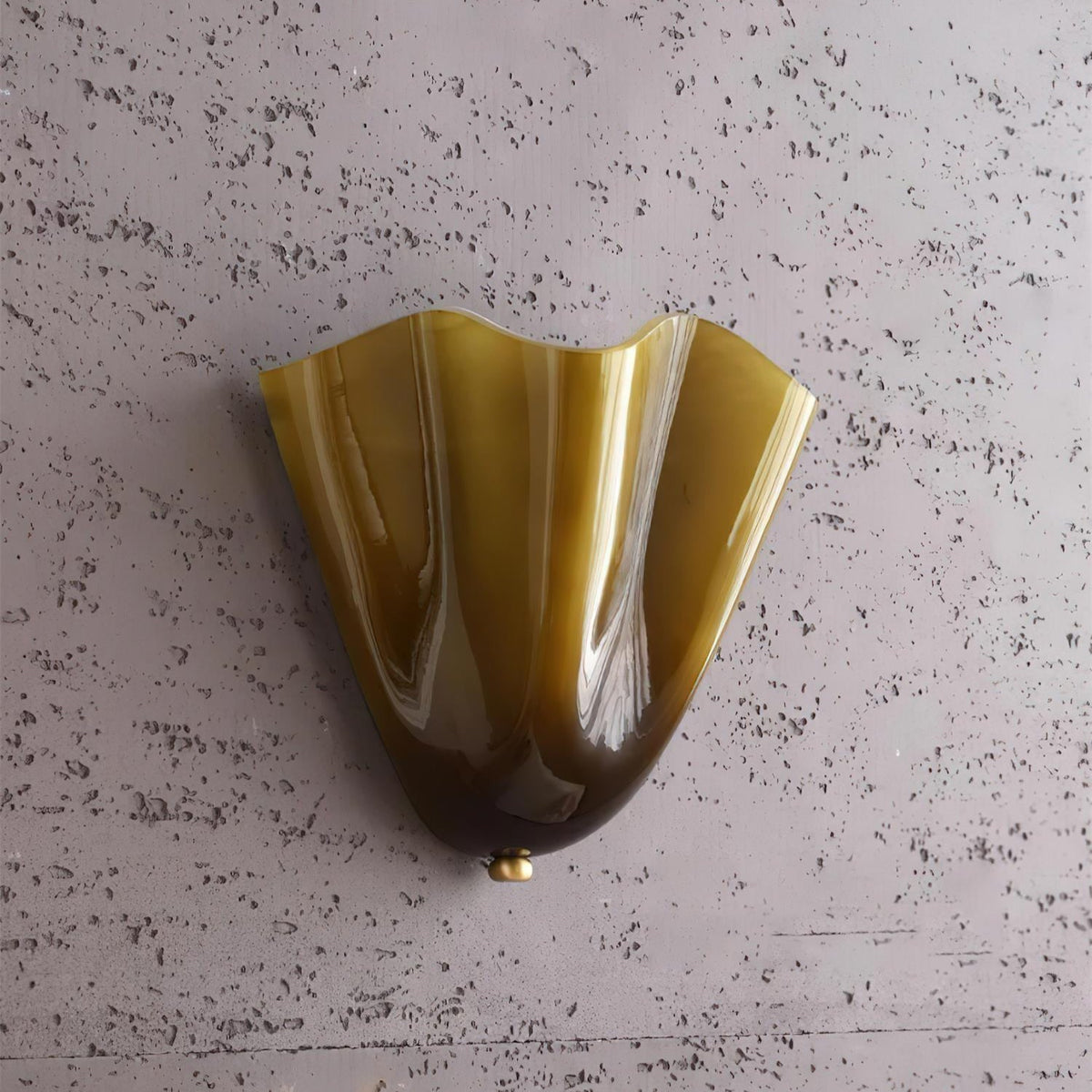Kinkiet Art Deco ze Szklanym Kloszem w Kształcie Tulipana