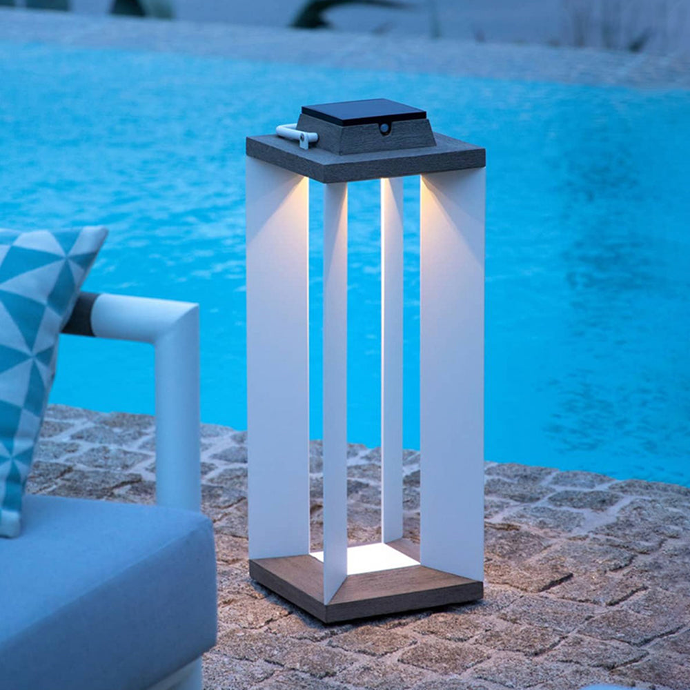 Lampa Ogrodowa Solarna Nowoczesna z Panelem Słonecznym na Taras i Patio