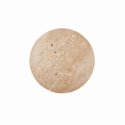 Lampa Ścienna Minimalistyczna z Trawertynu z Podświetleniem Halo
