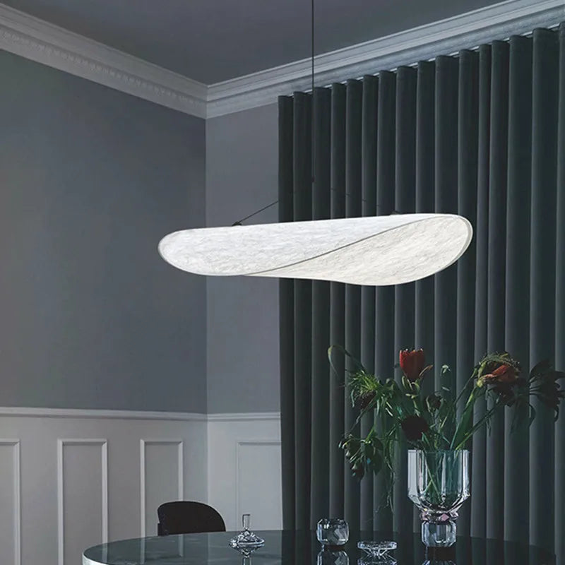 Lampa Wisząca Minimalistyczna z Organicznym Kloszem