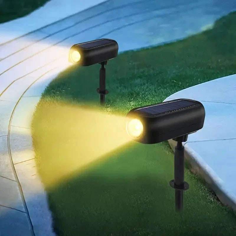 Solarna Lampa Ogrodowa LED z Czujnikiem Zmierzchu i Dwoma Trybami Jasności