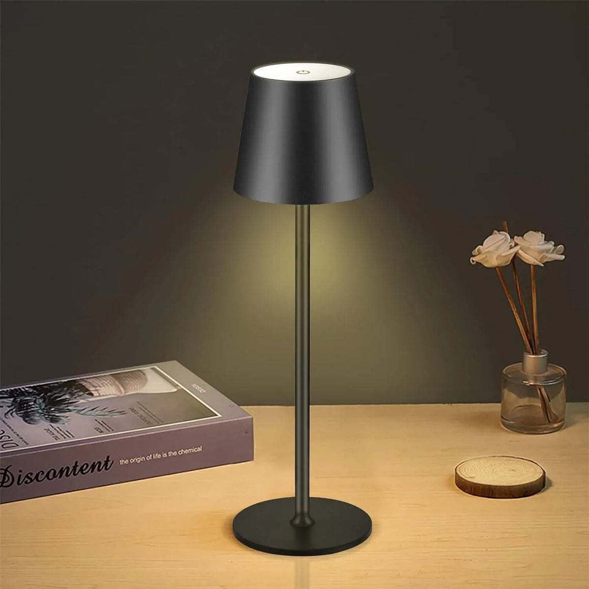 Elegancka Wodoodporna Lampa Stołowa z Wbudowanym Akumulatorem