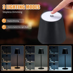 Elegancka Wodoodporna Lampa Stołowa z Wbudowanym Akumulatorem