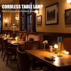 Elegancka Wodoodporna Lampa Stołowa z Wbudowanym Akumulatorem