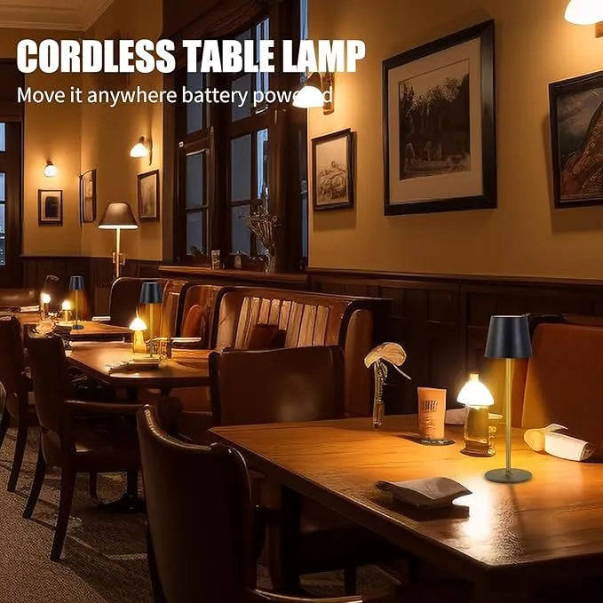 Elegancka Wodoodporna Lampa Stołowa z Wbudowanym Akumulatorem