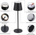 Elegancka Wodoodporna Lampa Stołowa z Wbudowanym Akumulatorem