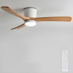 Lampa Sufitowa LED Skandynawska z Wentylatorem i Pilotem 12
