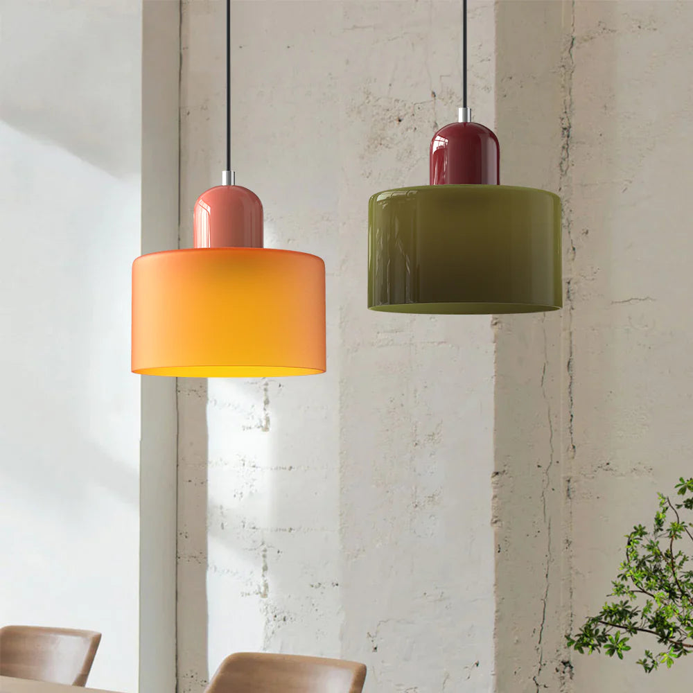 Lampa Wisząca Bauhaus z Geometrycznym Kloszem i Regulacją Wysokości 2