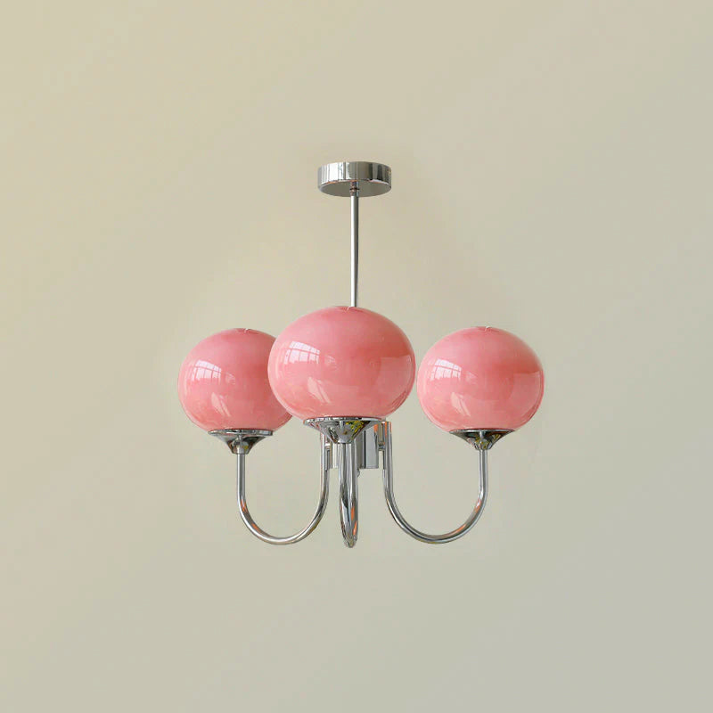 Lampa Wisząca Glamour z Szklanymi Kloszami i Metalową Konstrukcją 18
