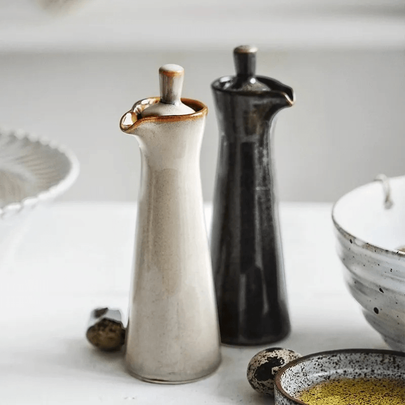Ceramiczny Dozownik do Oliwy i Octu z Reaktywną Glazurą