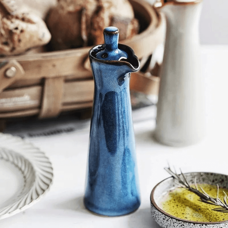 Ceramiczny Dozownik do Oliwy i Octu z Reaktywną Glazurą