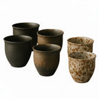 Ceramiczny Zestaw Filiżanek do Kawy i Herbaty w Stylu Rustykalnym ##POS:1##