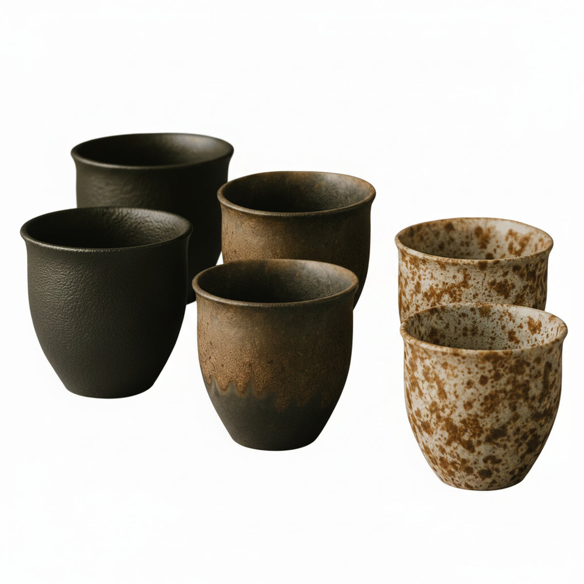 Ceramiczny Zestaw Filiżanek do Kawy i Herbaty w Stylu Rustykalnym ##POS:1##