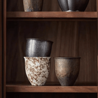 Ceramiczny Zestaw Filiżanek do Kawy i Herbaty w Stylu Rustykalnym