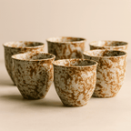 Ceramiczny Zestaw Filiżanek do Kawy i Herbaty w Stylu Rustykalnym ##POS:6##