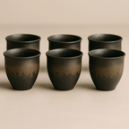 Ceramiczny Zestaw Filiżanek do Kawy i Herbaty w Stylu Rustykalnym