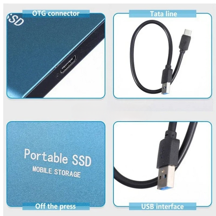 Dysk SSD Zewnętrzny Przenośny z USB-C 2TB