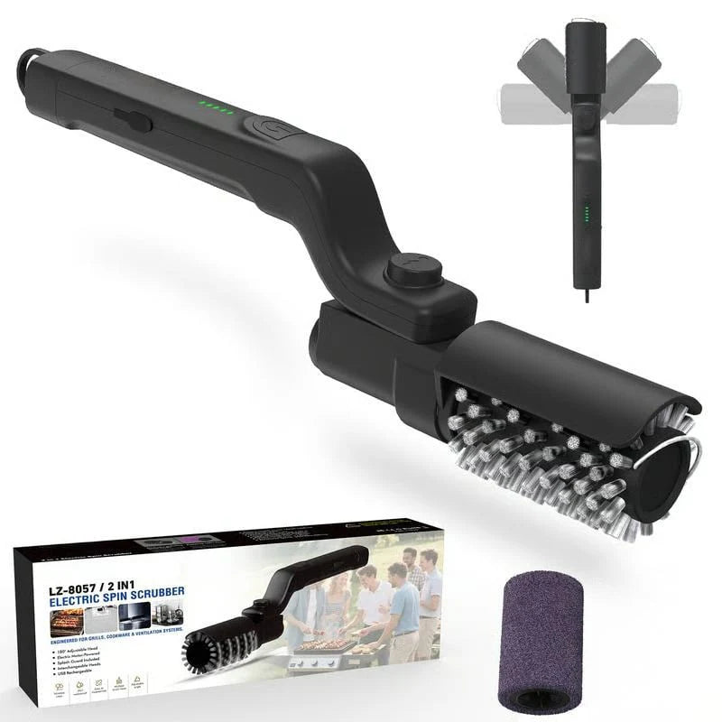 Elektryczna Szczotka do Grilla z Obrotową Głowicą i Ładowaniem USB