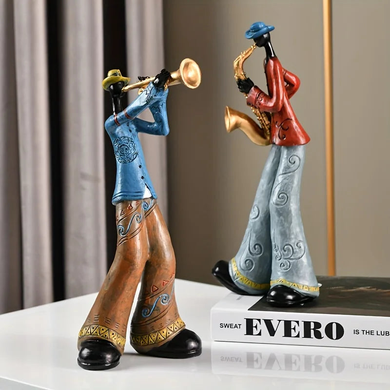 Figurka Muzyk Jazzowy Retro Dekoracja na Półkę