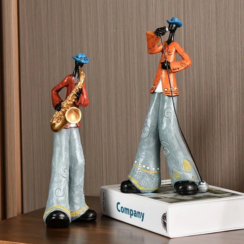 Figurka Muzyk Jazzowy Retro Dekoracja na Półkę