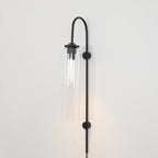 Kinkiet Art Deco z Cylindrycznym Kloszem Szklanym na Wtyczkę
