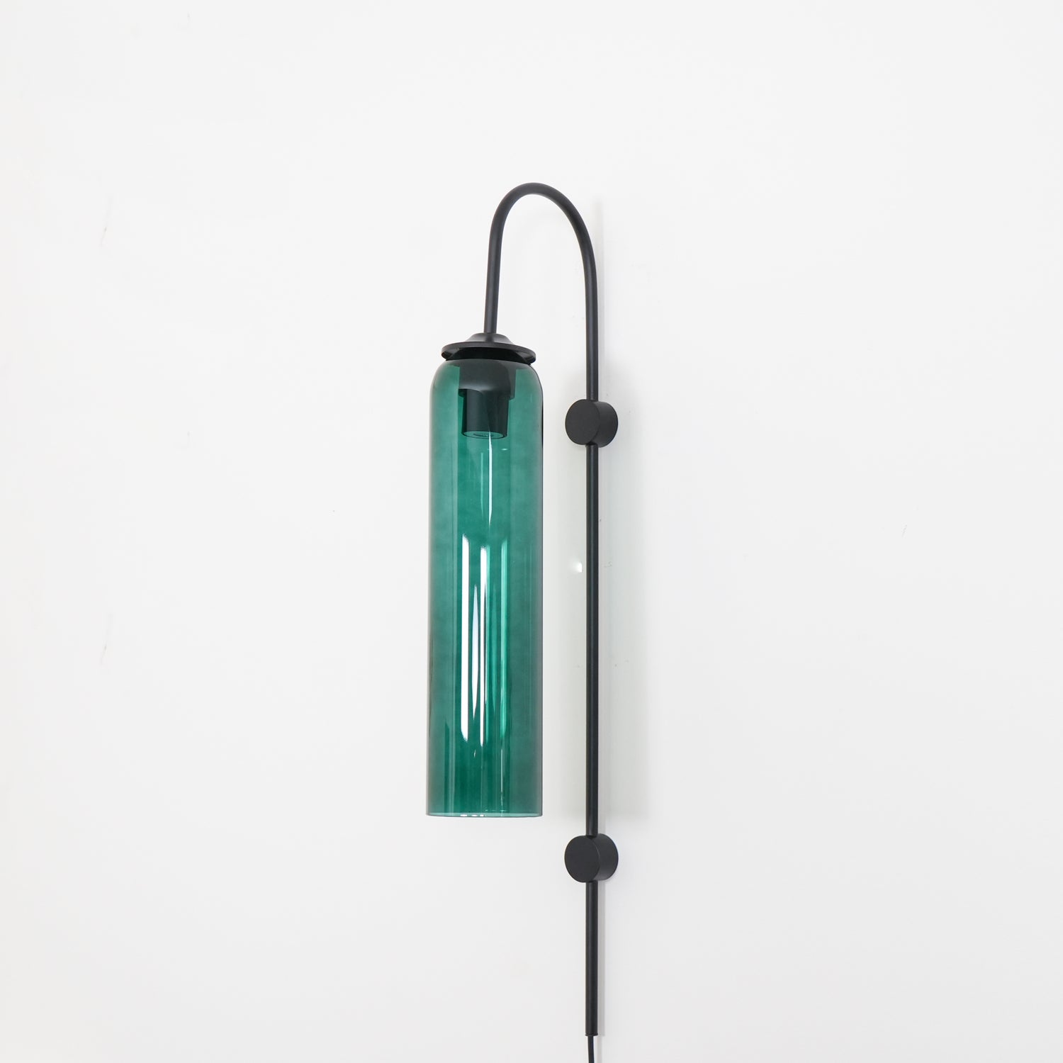Kinkiet Art Deco z Cylindrycznym Kloszem Szklanym na Wtyczkę