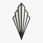 Kinkiet Art Deco z Geometrycznym Wzorem w Kształcie Wachlarza