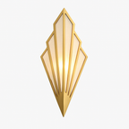 Kinkiet Art Deco z Geometrycznym Wzorem w Kształcie Wachlarza