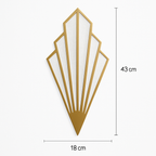 Kinkiet Art Deco z Geometrycznym Wzorem w Kształcie Wachlarza