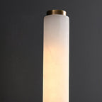Kinkiet Art Deco z Kloszem Alabastrowym i Mosiężnym Uchwytem ##POS:23##