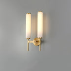 Kinkiet Art Deco z Kloszem Alabastrowym i Mosiężnym Uchwytem ##POS:33##