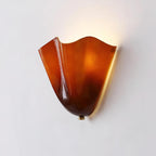 Kinkiet Art Deco ze Szklanym Kloszem w Kształcie Tulipana