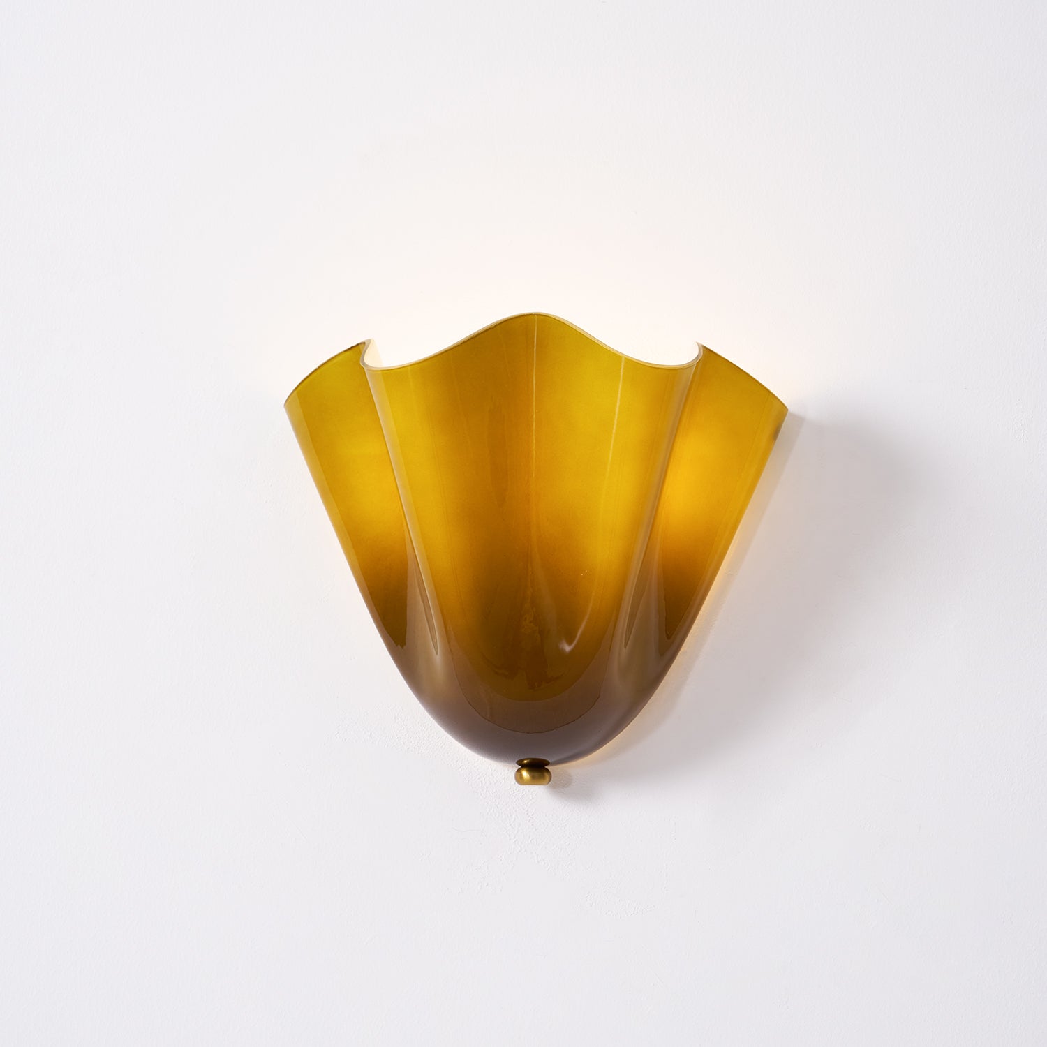 Kinkiet Art Deco ze Szklanym Kloszem w Kształcie Tulipana