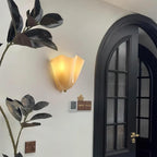 Kinkiet Art Deco ze Szklanym Kloszem w Kształcie Tulipana