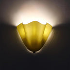 Kinkiet Art Deco ze Szklanym Kloszem w Kształcie Tulipana