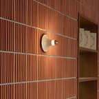 Kinkiet Retro Bauhaus z Odsłoniętą Żarówką i Okrągłą Tarczą