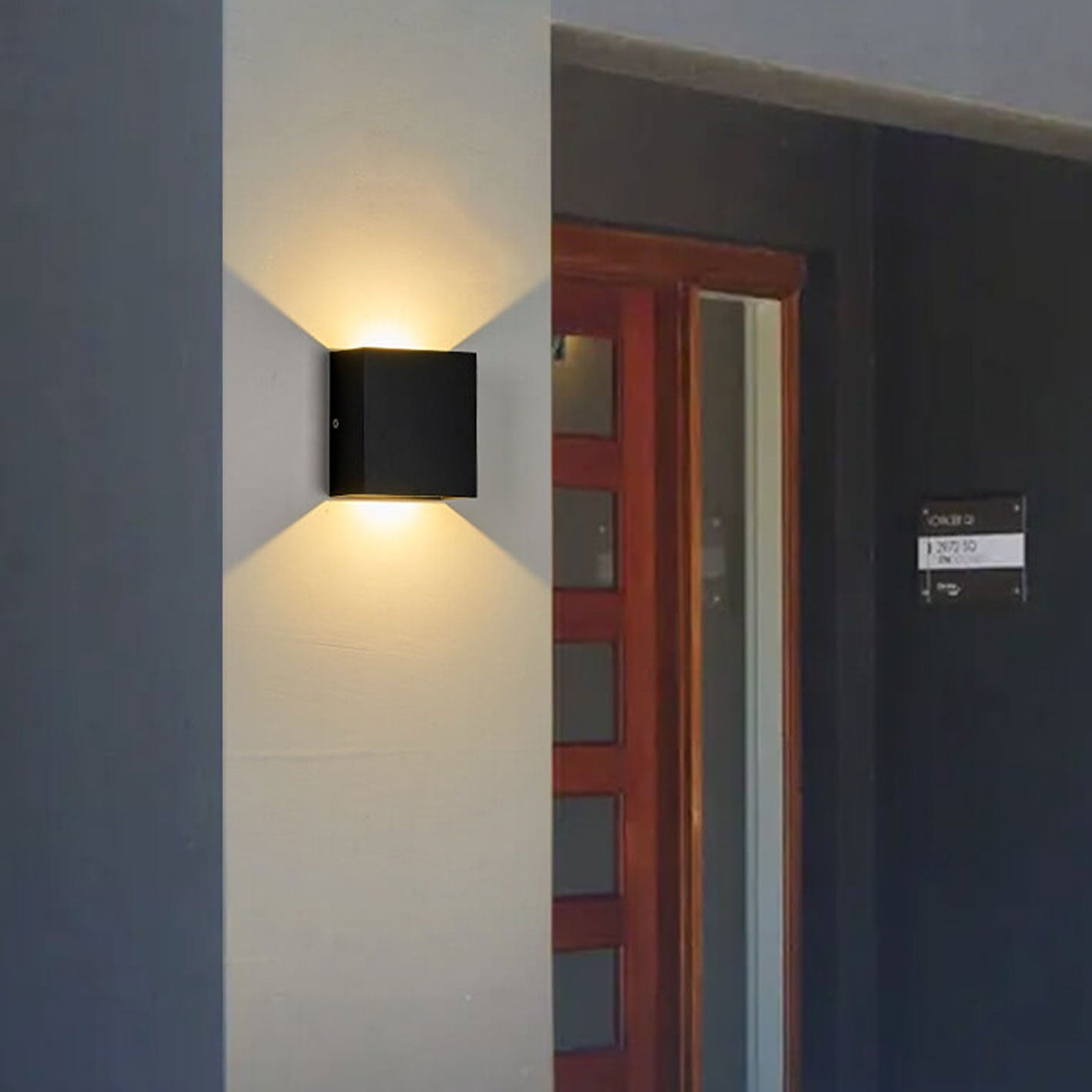 Kinkiet Ścienny LED Kostka z Opcjonalnym Czujnikiem Ruchu