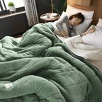 Koc Dwustronny Sherpa Fleece z Pikowaną Powierzchnią