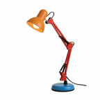 Lampa Biurkowa Retro z Regulowanym Ramieniem i Okrągłą Podstawą