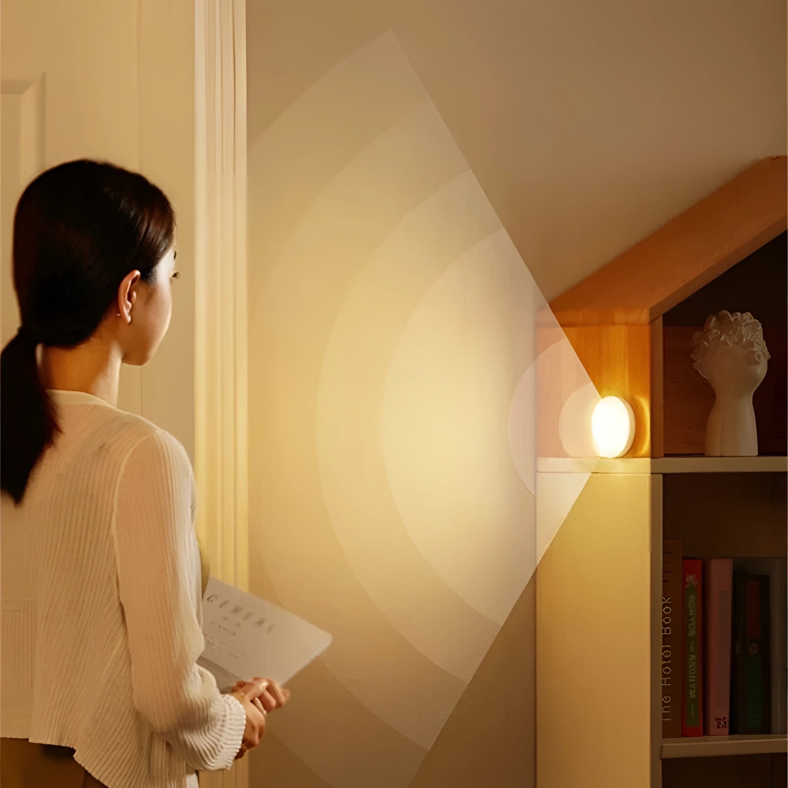 Lampa Nocna z Czujnikiem Ruchu Bezprzewodowa z Magnetycznym Montażem