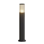 Lampa Ogrodowa Słupkowa Nowoczesna z Ryflowanym Kloszem na Zewnątrz