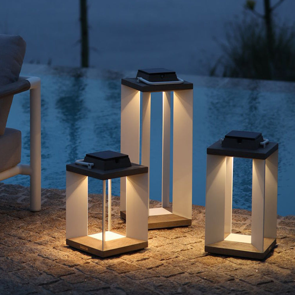 Lampa Ogrodowa Solarna Nowoczesna z Panelem Słonecznym na Taras i Patio