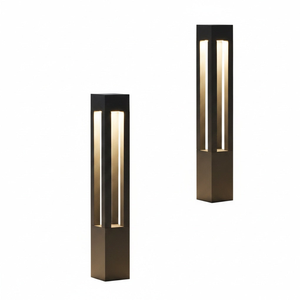 Lampa Ogrodowa Zewnętrzna Modernistyczna ze Zintegrowanym Źródłem Światła na Ścieżkę i Podjazd