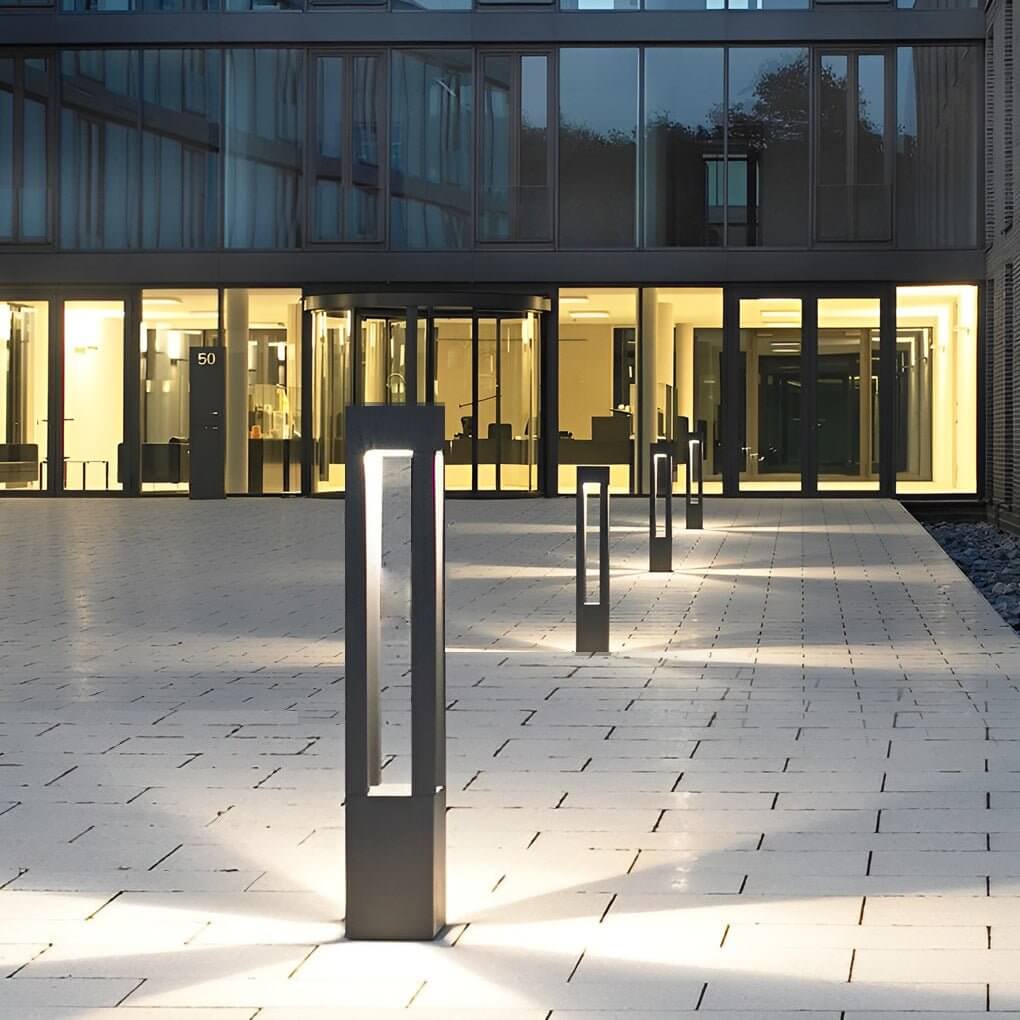 Lampa Ogrodowa Zewnętrzna Modernistyczna ze Zintegrowanym Źródłem Światła na Ścieżkę i Podjazd