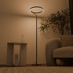 Lampa Podłogowa Modernistyczna z Pierścieniem Świetlnym i Funkcją Ściemniania