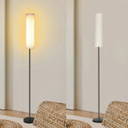 Lampa Podłogowa Skandynawska z Abażurem Cylindrycznym i Pilotem Zdalnego Sterowania