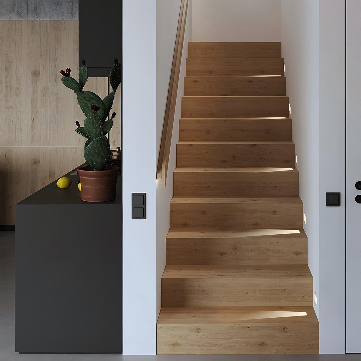 Lampa Schodowa Wpuszczana Minimalistyczna z Czujnikiem Ruchu do Schodów i Korytarza